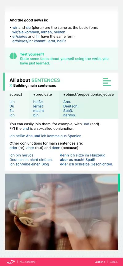 Englisch Deutsch Lektion 1 - Gramatik