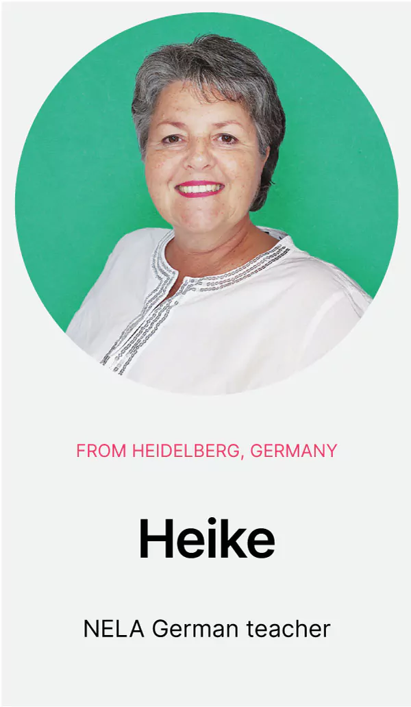 NELA language teacher Heike